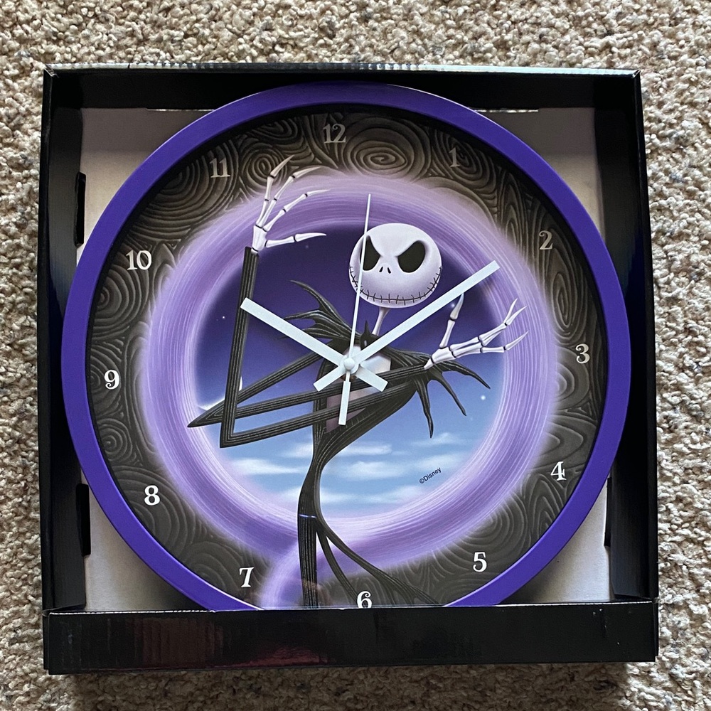 Disney The Nightmare Before Christmas Jack Skellington Decorative Wall Clock